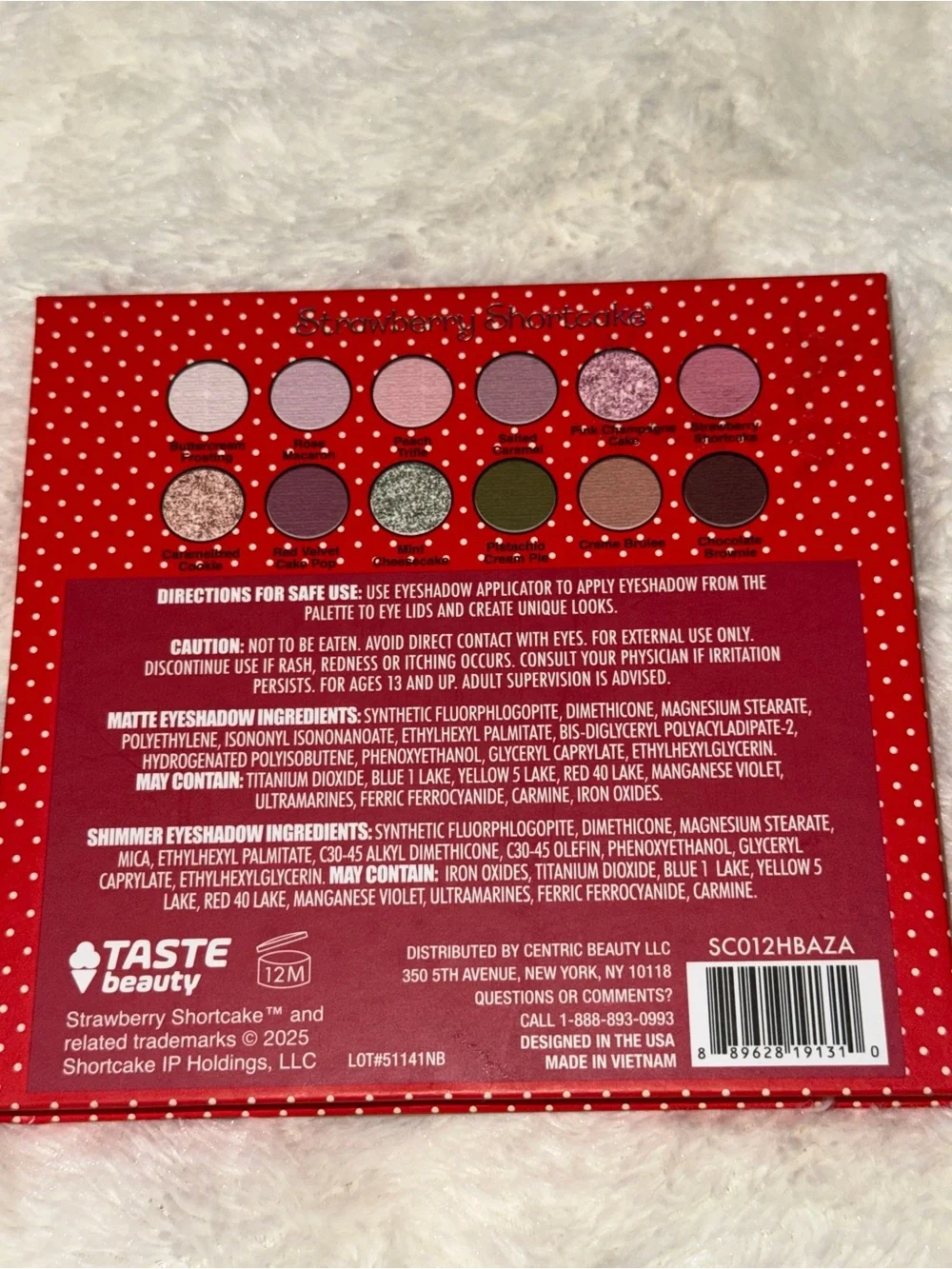 Strawberry Shortcake Eyeshadow Palette - Red